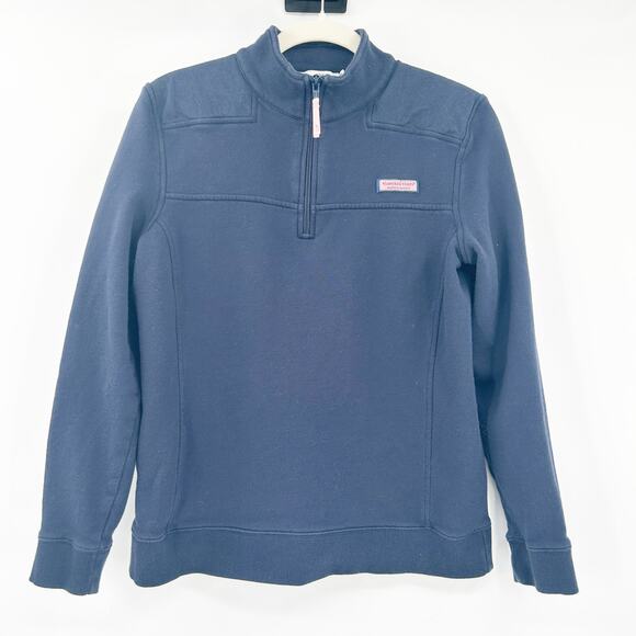 Vineyard Vines Womens Cotton Shep Shirt 1/4 Zip Pullover Sweatshirt Size M Navy - Picture 1 of 5
